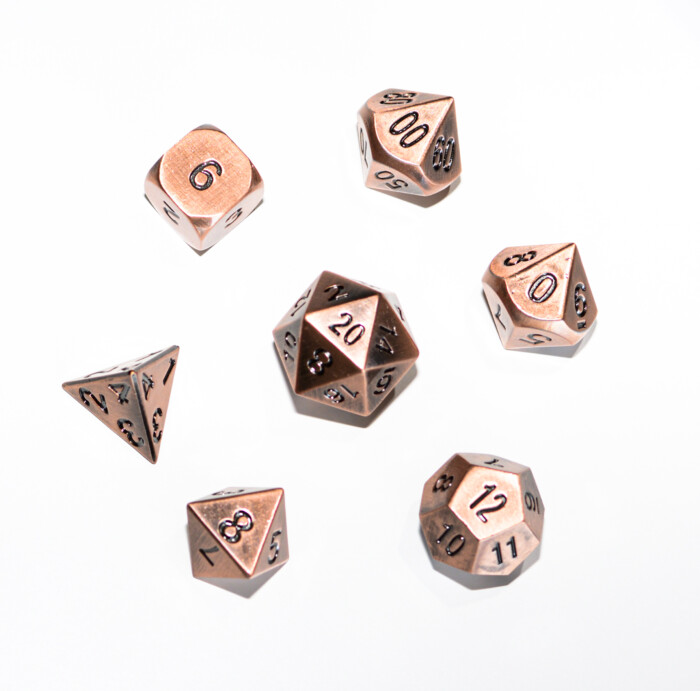 Bronze Metal Dice